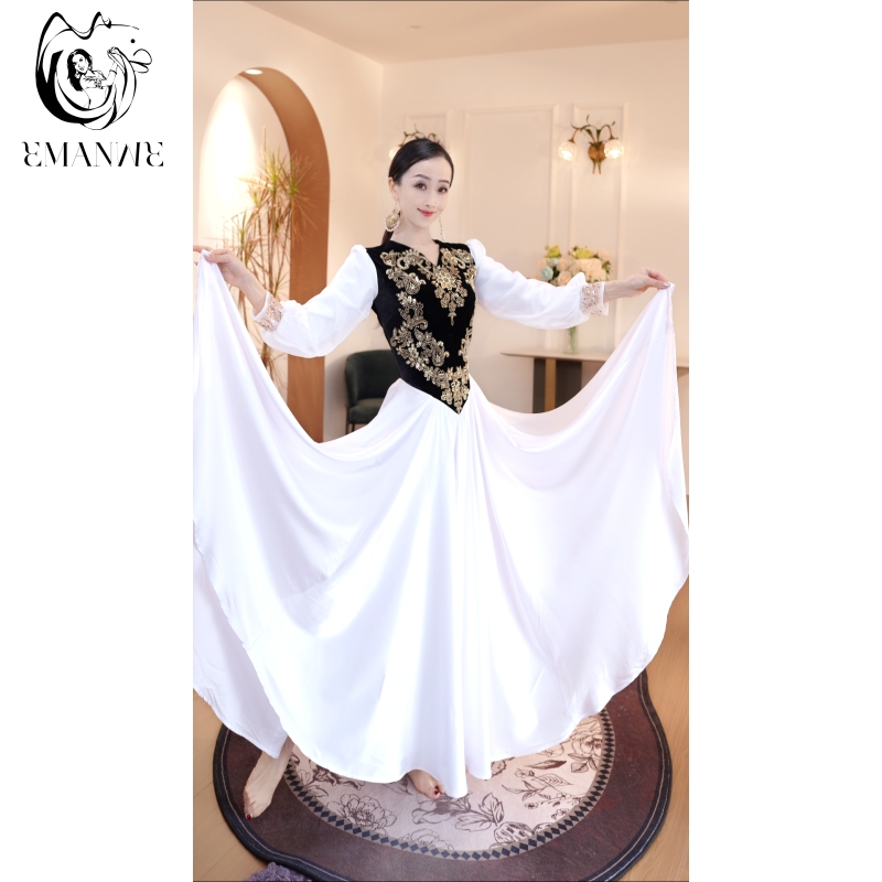 A25D33依曼之舞异域风情新款女装连衣裙新疆舞蹈服饰民族风广场舞