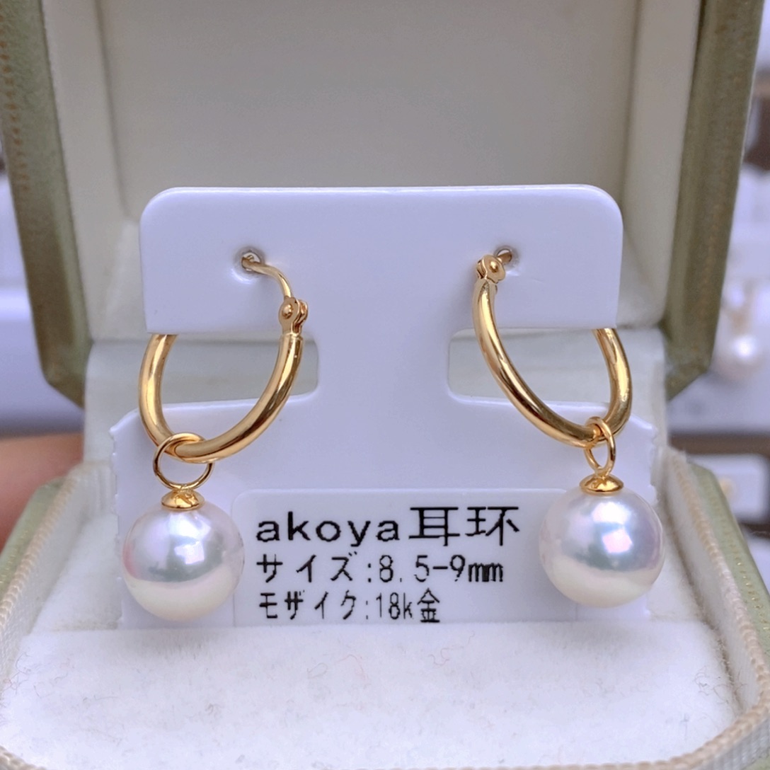 海水珍珠耳饰18K金镶嵌