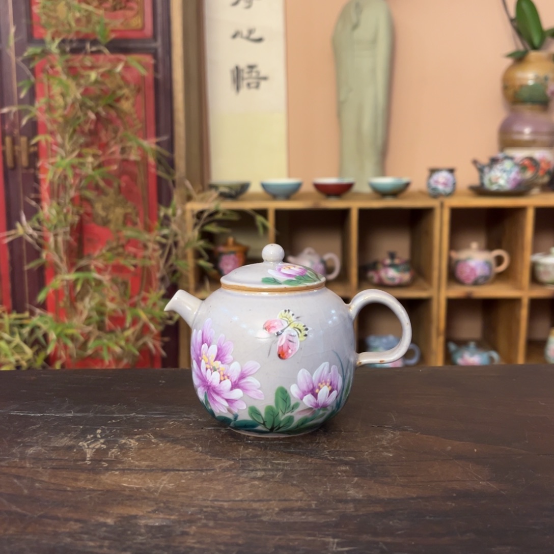 柴烧纯手工手绘陶瓷