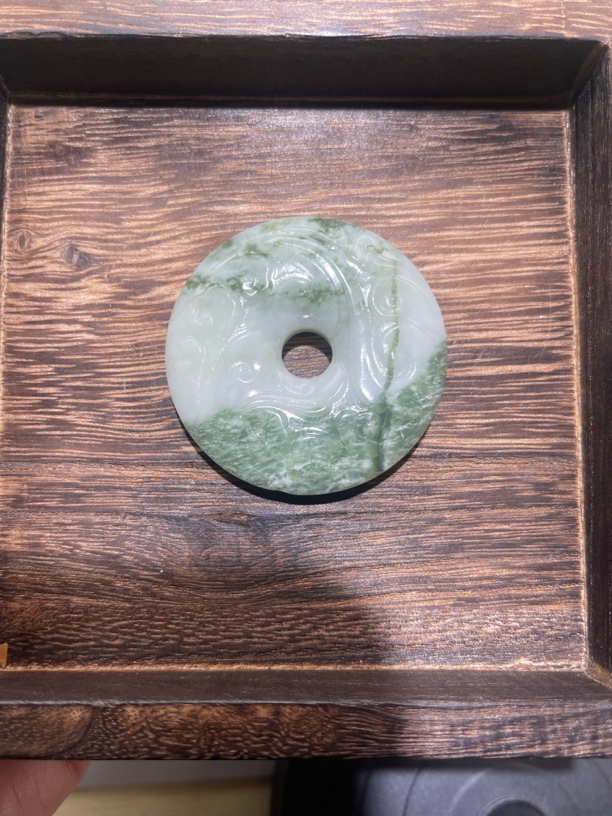 岫玉祥云平安扣吊坠 挂件