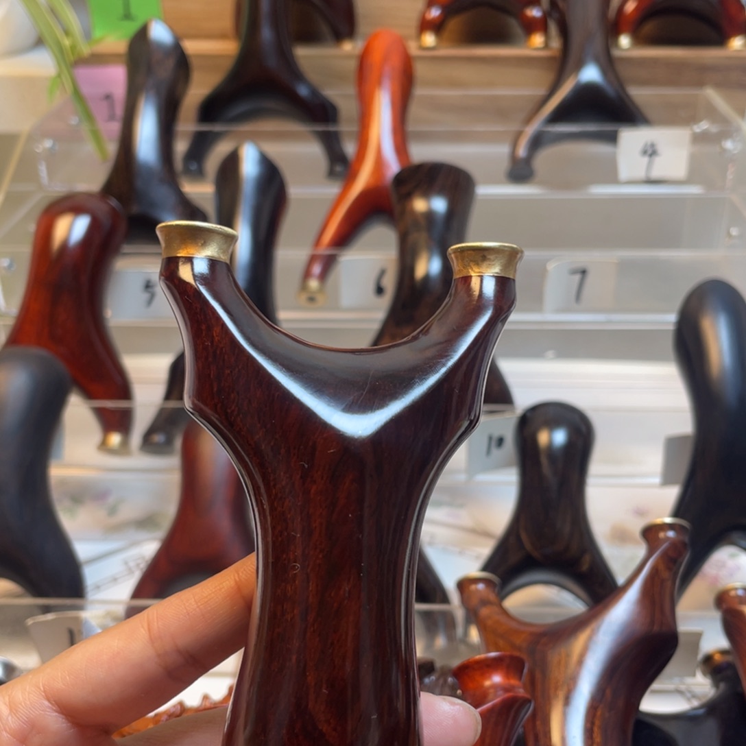 非洲紫檀（红花梨）紫檀快压天罡掌中宝两皮筋绑带扳手