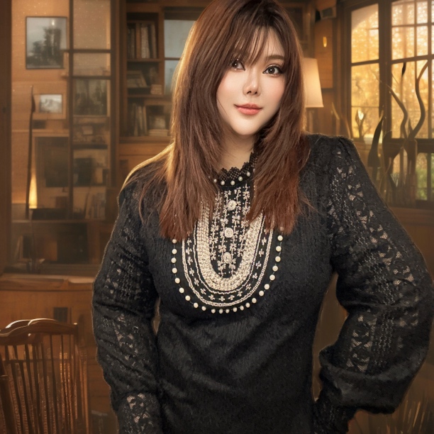 【冬日优选】冬日爆款重工珠钻闪亮蕾丝时尚上衣