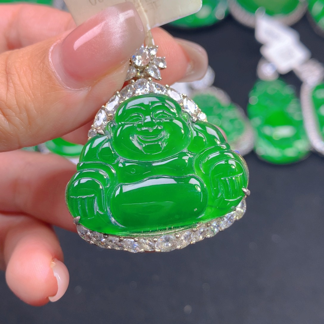 翡翠颈饰银S925镶嵌111111111