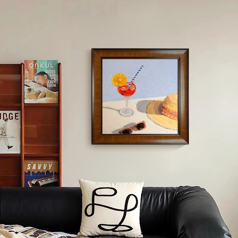 u作【阳光花瓶】奶油风现代简约客厅餐厅装饰画手绘油画挂画