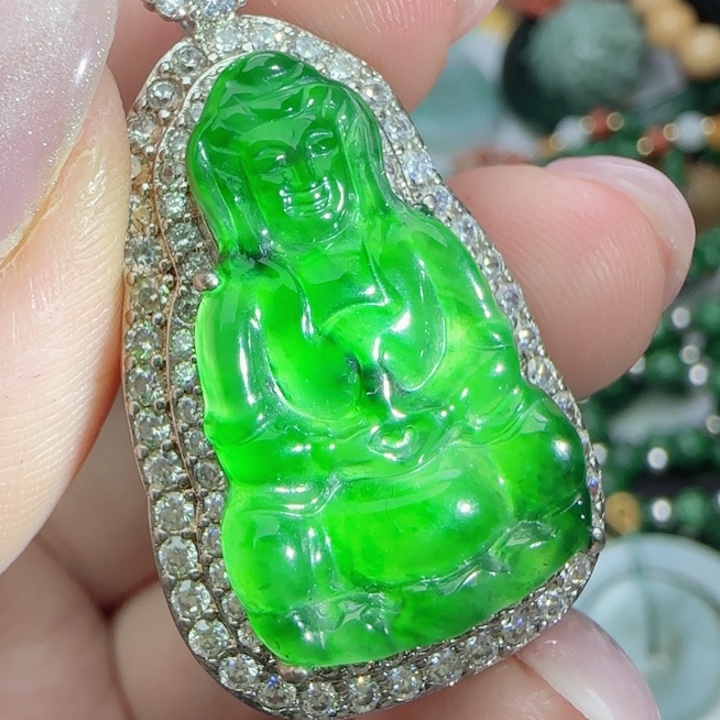 翡翠未镶嵌颈饰天然翡翠A货