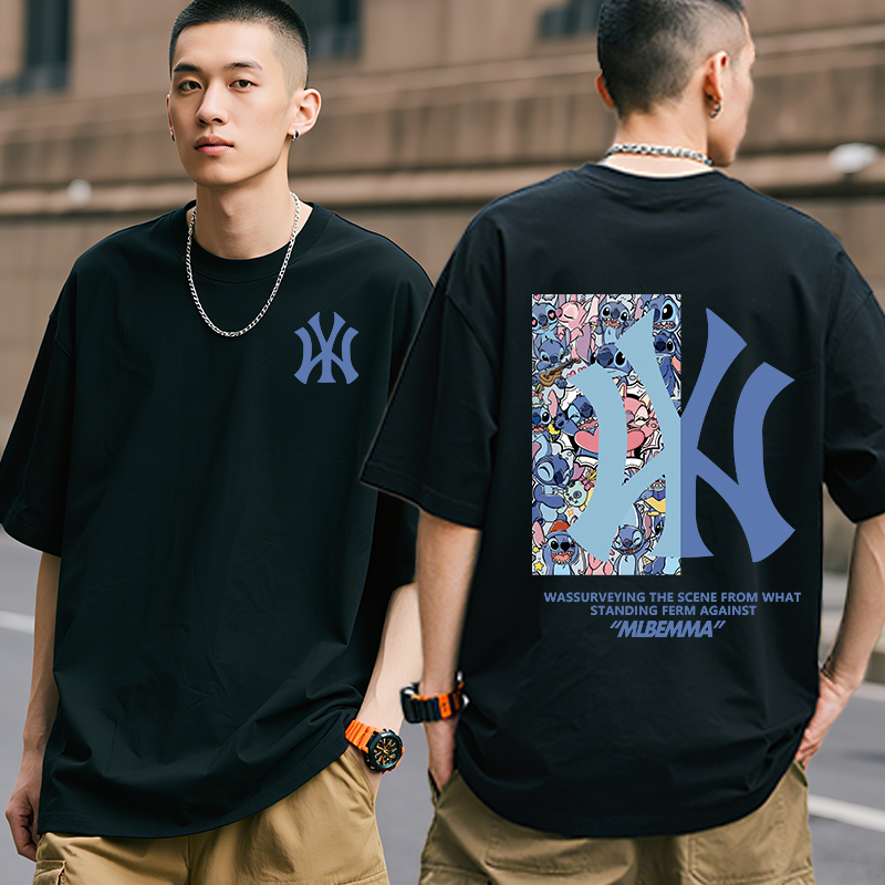 奥莱清仓【一折专区】纯棉T恤夏季宽松时尚印花痞帅圆领男款短袖K8