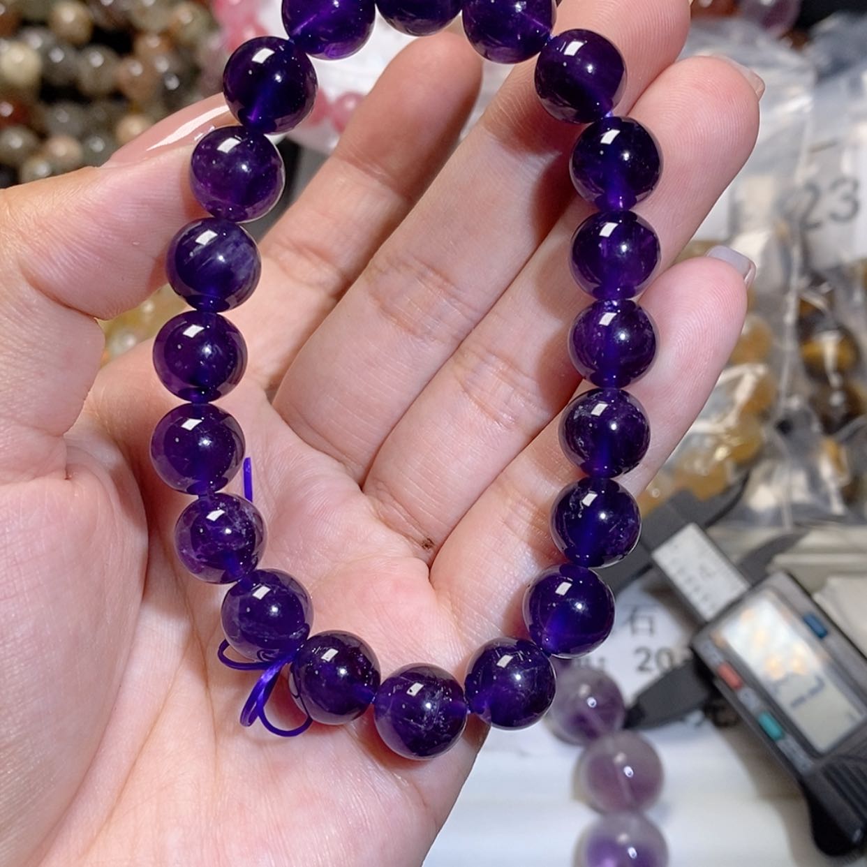 【闪购商品】水晶手链未镶嵌乌拉圭紫水017