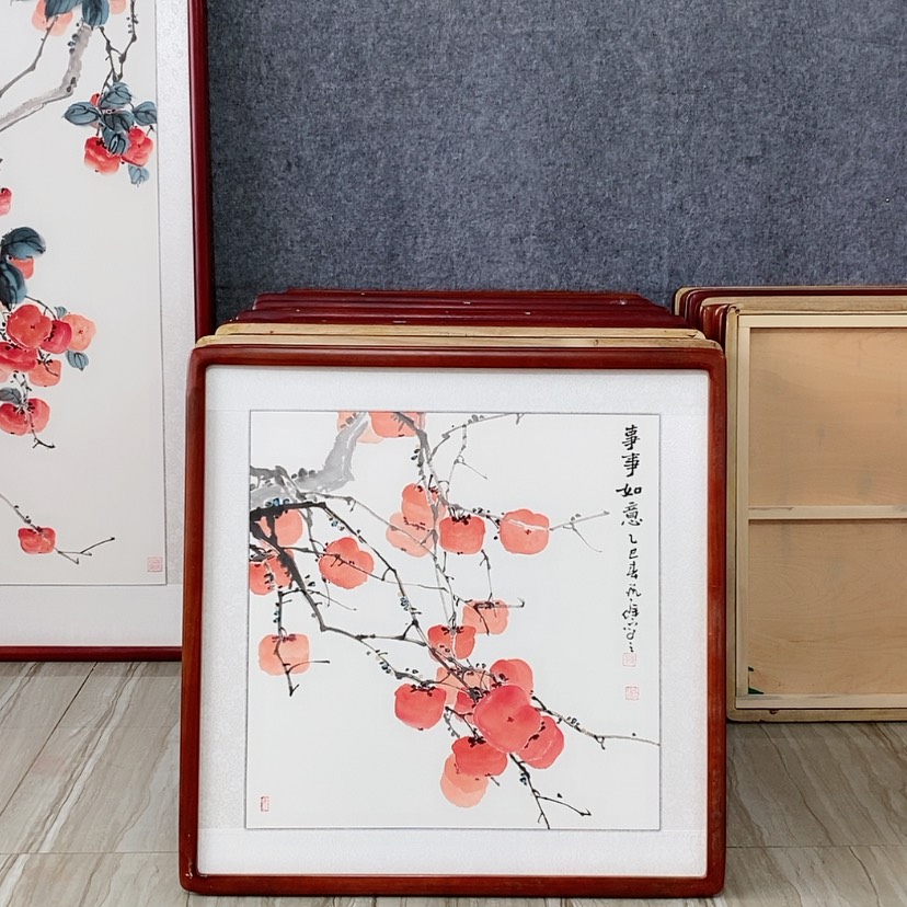【闪购商品】国画书画作品带框65×65厘米