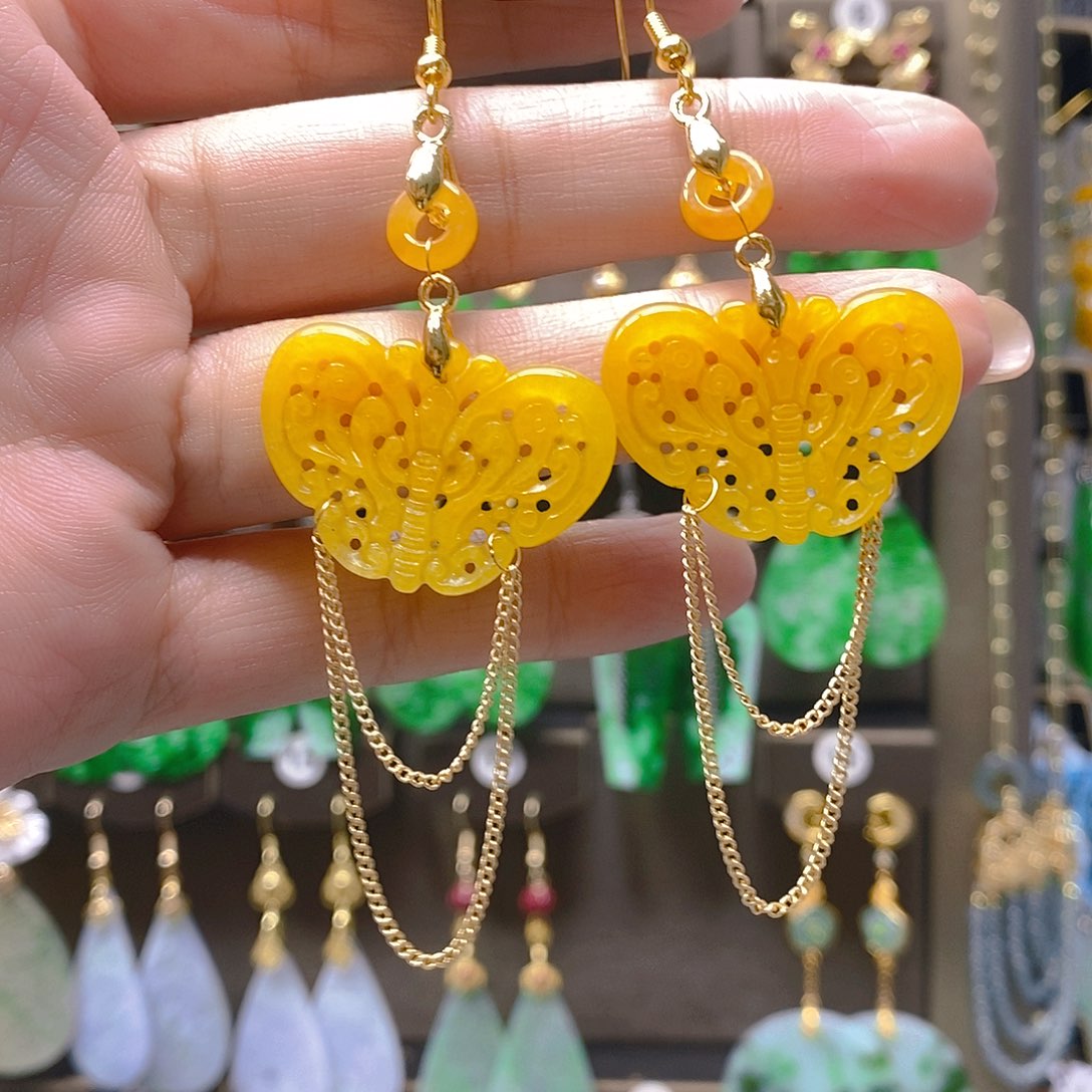 未镶嵌翡翠耳饰翡翠