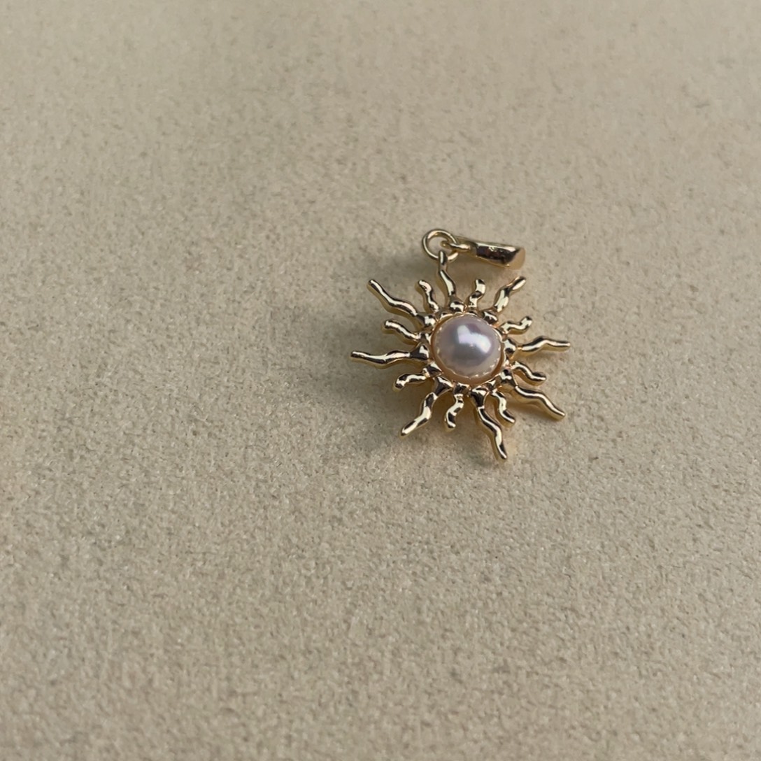 海水珍珠银S925镶嵌吊坠(不含链)