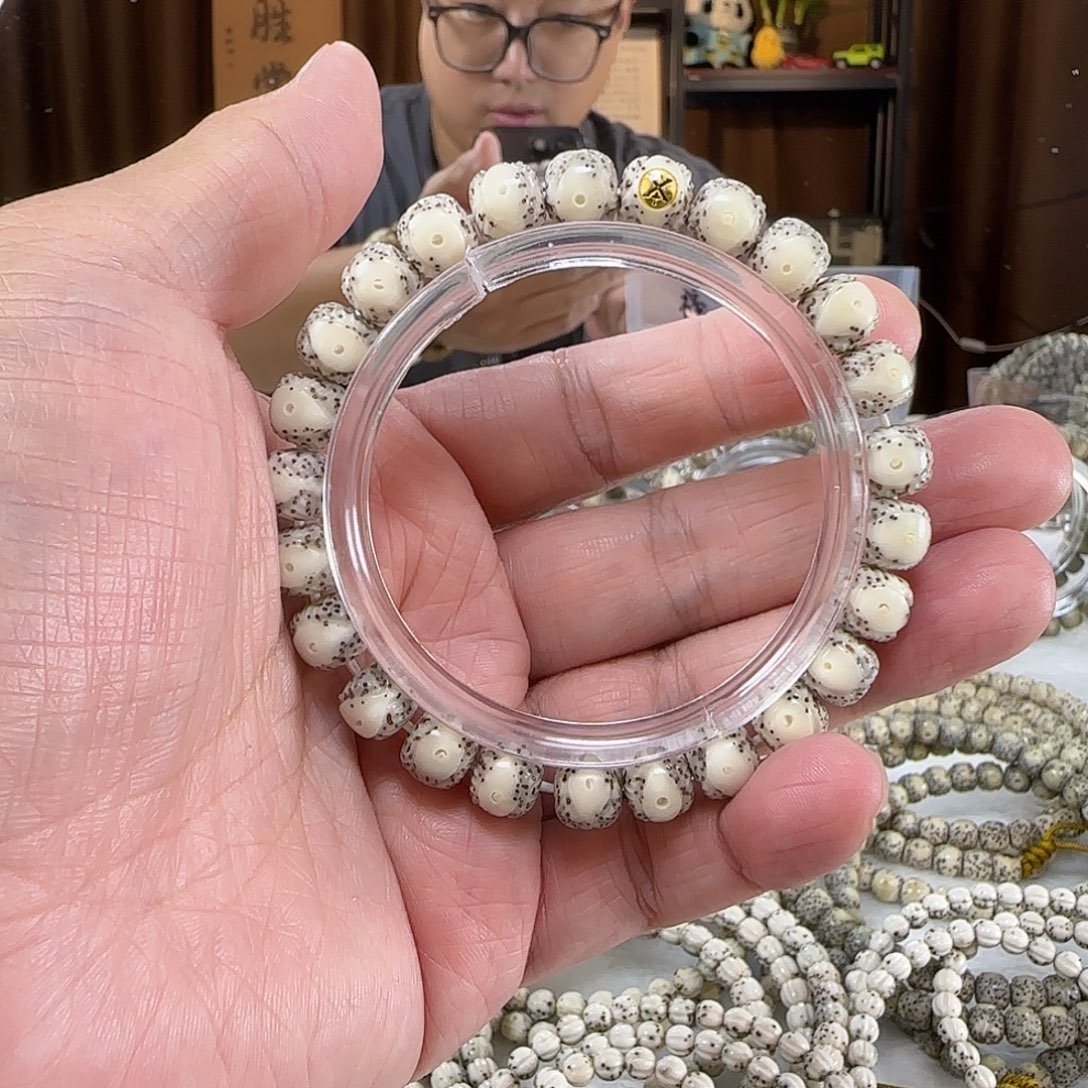 祥***哥手串星月菩提9金标凤眼