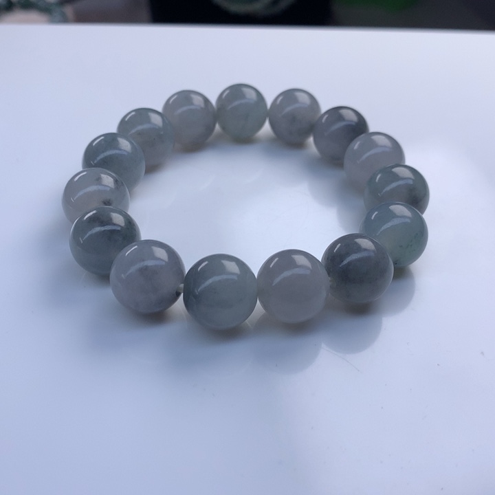 翡翠手串未镶嵌13.3mm！