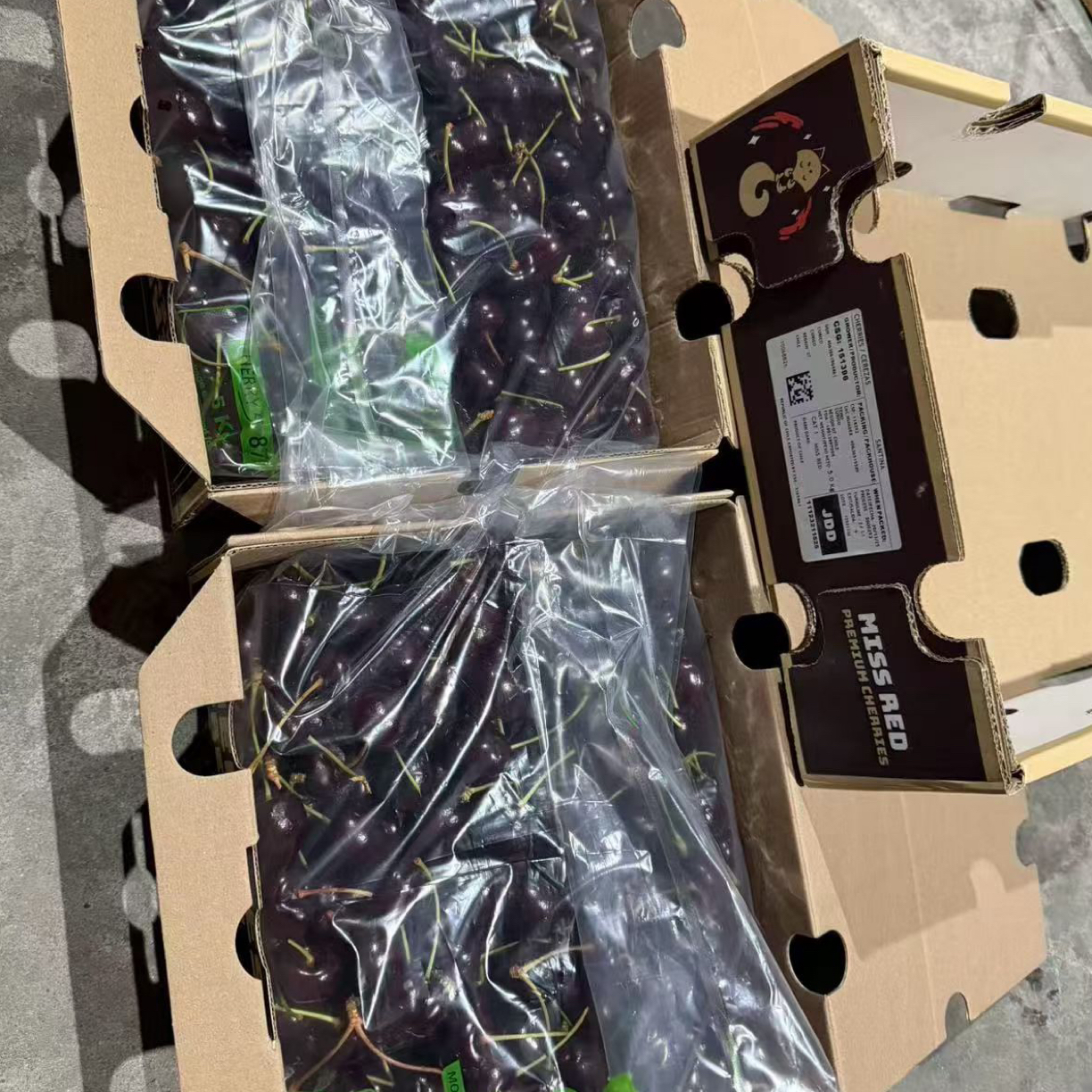 海运桑提娜车厘子单JDD，又名黑车5斤装198智利