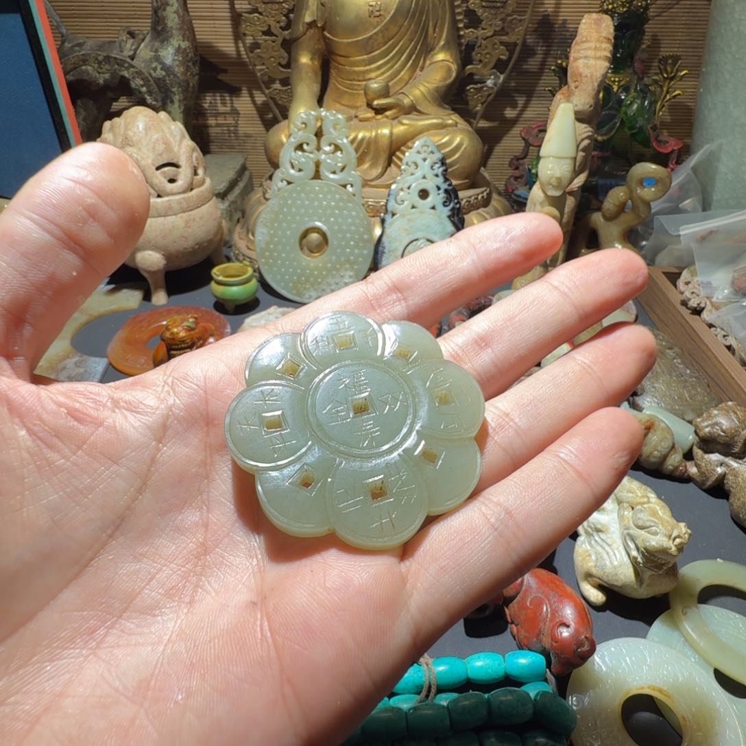 未镶嵌和田玉（糖玉）挂件吉*