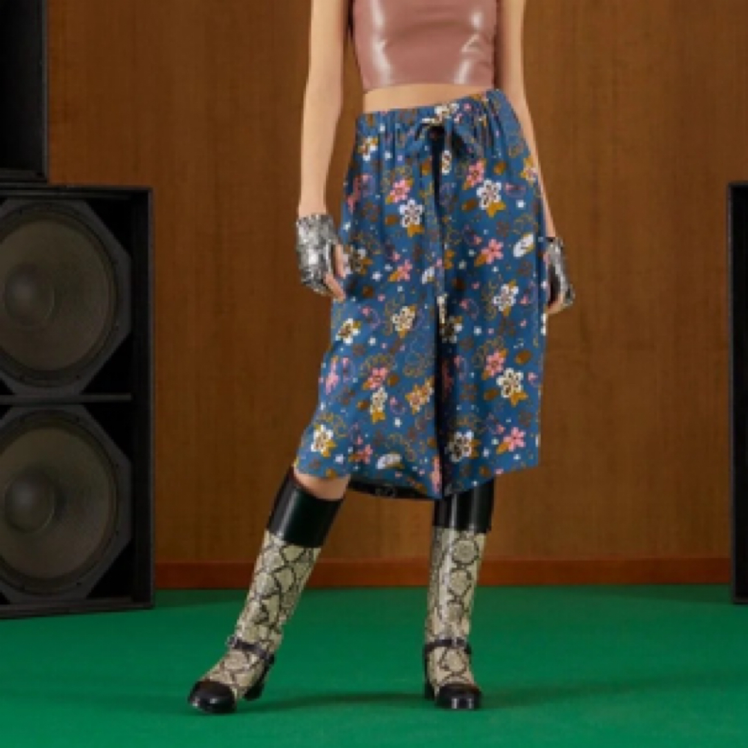 99新 GUCCI/古驰 满印字母7分裤/36码/E00520/GLB