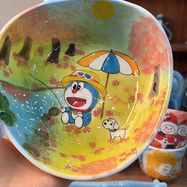 陶景德镇釉下手绘陶瓷 