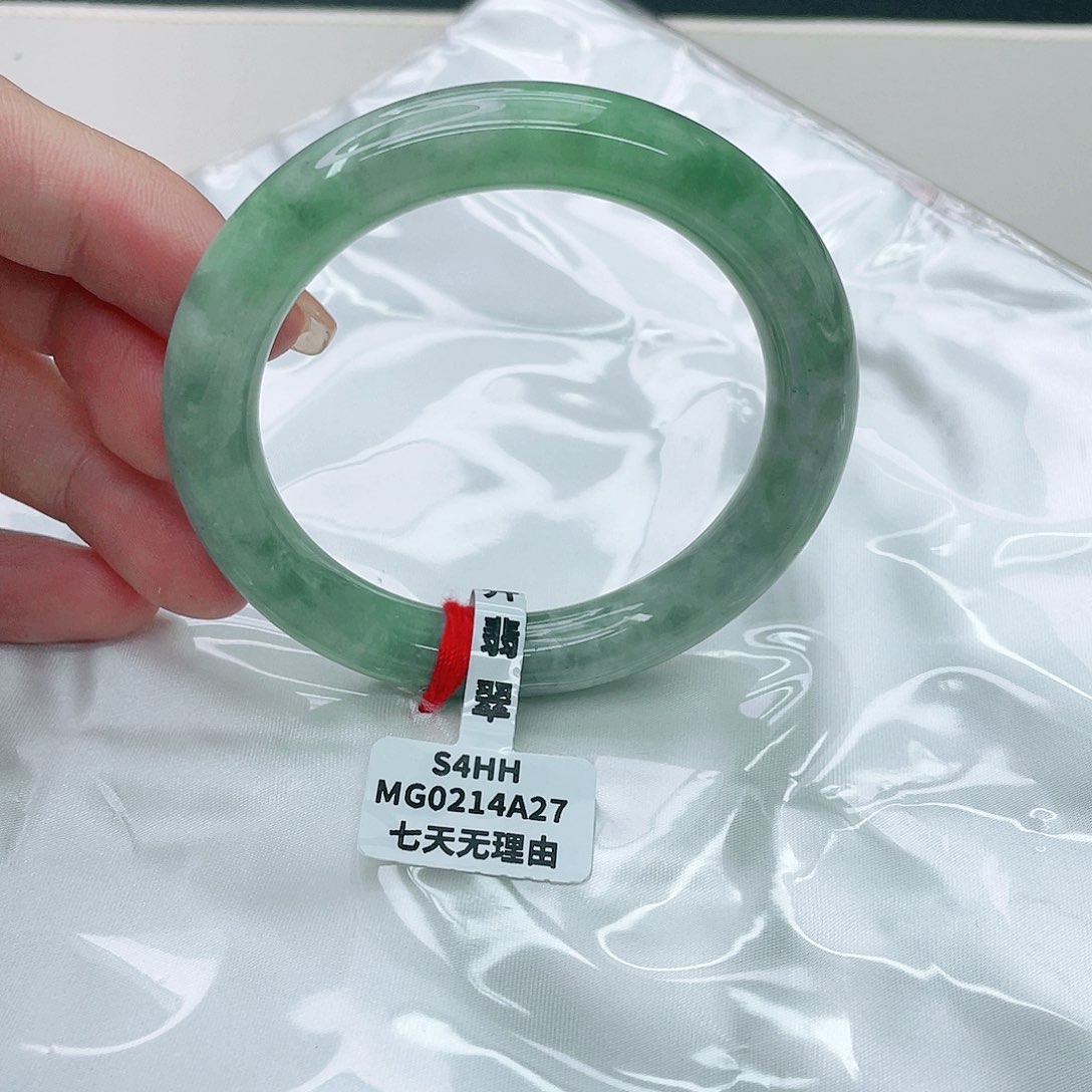 翡翠手镯未镶嵌圆53.5