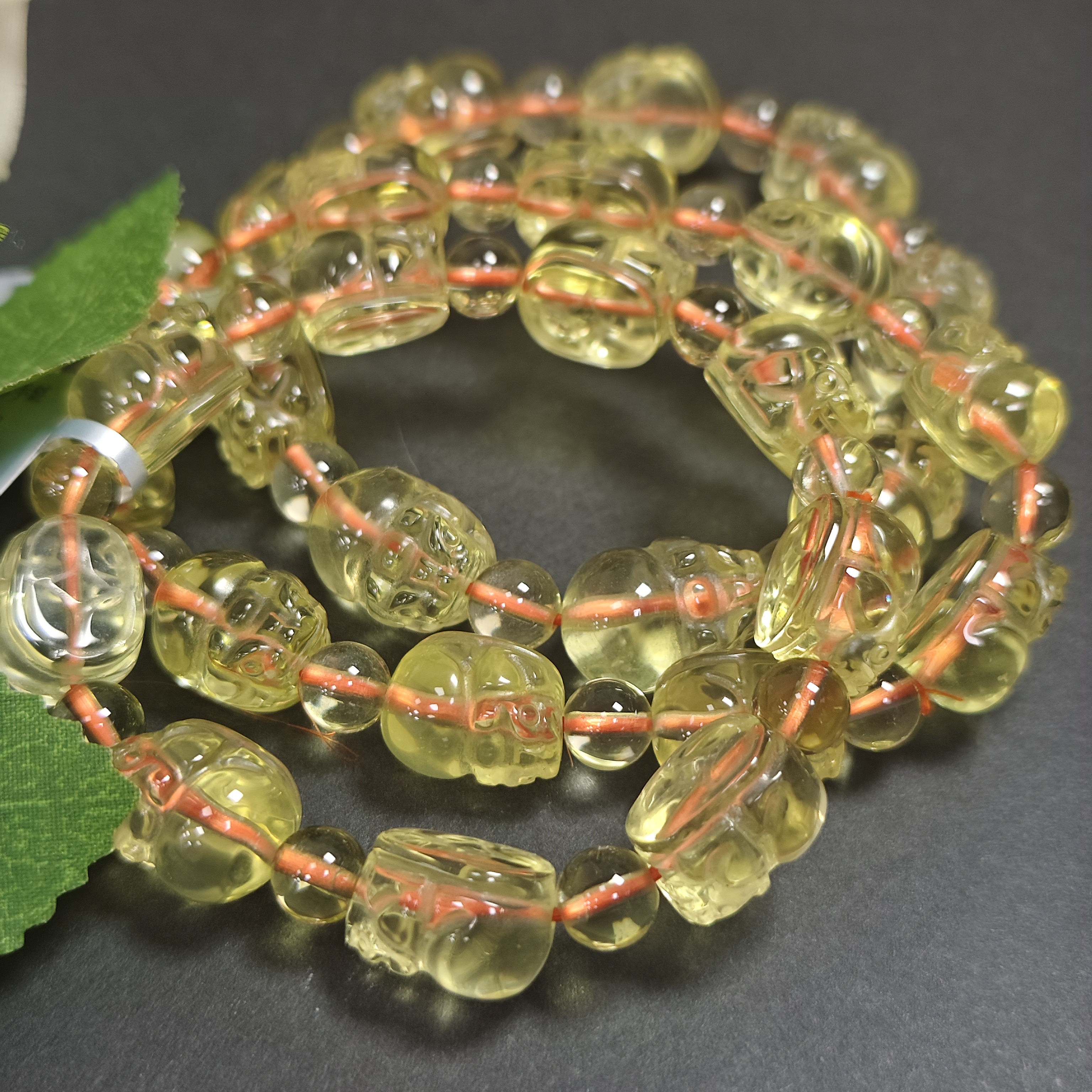 【书记甄选】天然黄水晶貔貅单圈手链  多样性发一件  6786XZ