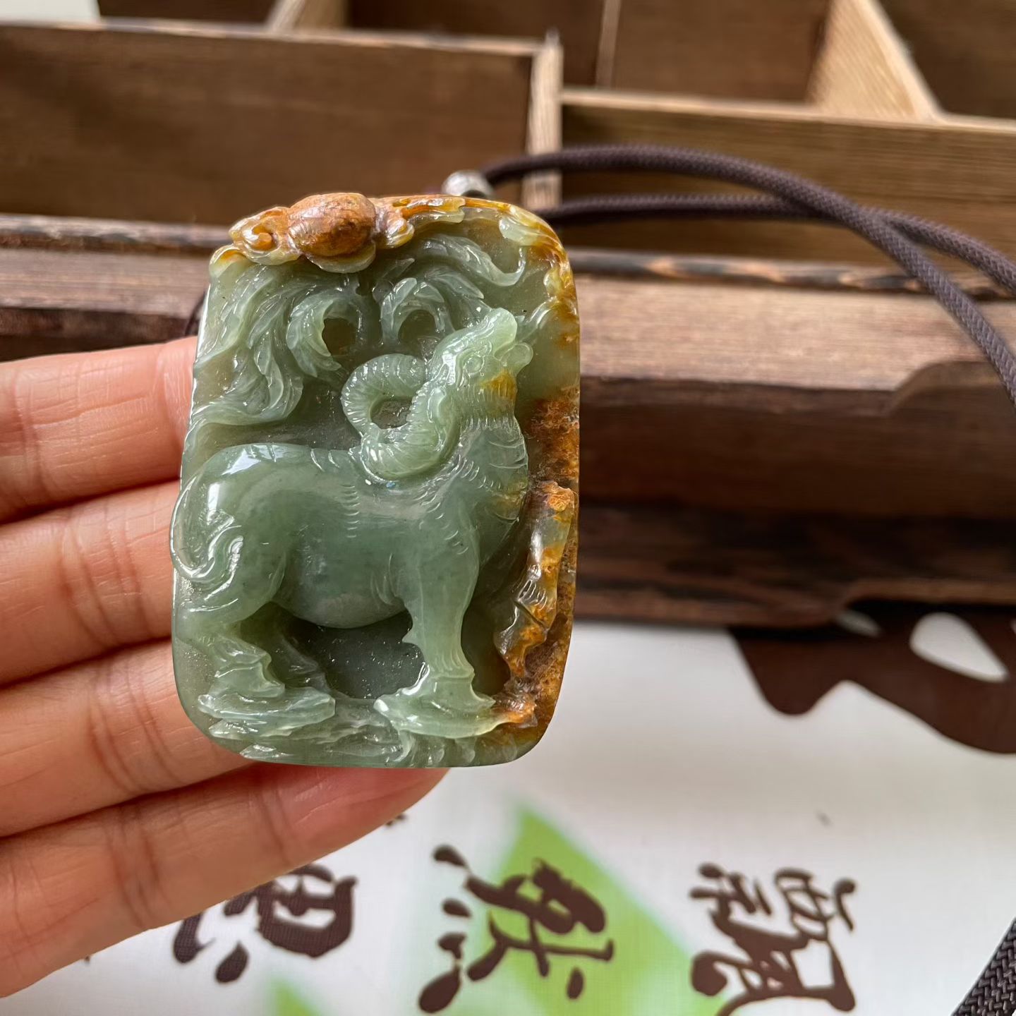 河磨玉牛挂件吊坠项链天然玉石手工雕刻属相