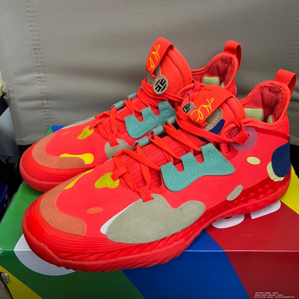 tx/42码无原盒/哈登5橘红/H68684/篮球鞋