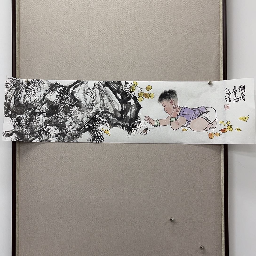 国画艺术家真人手绘