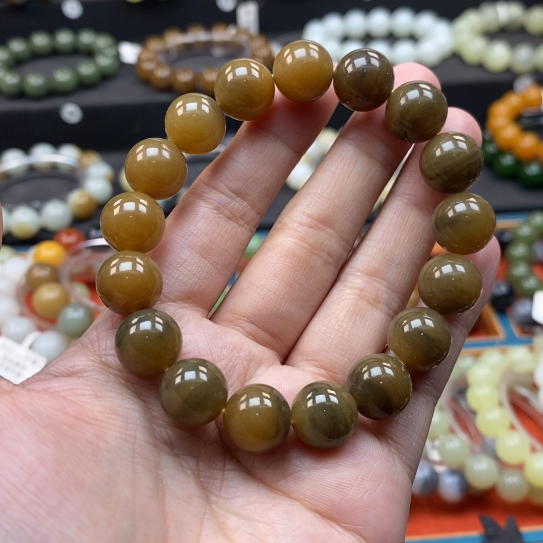 和田玉未镶嵌手链L卡12