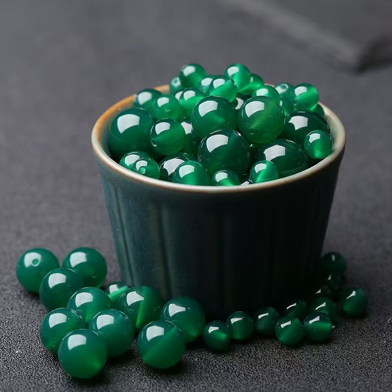天然7A绿玛瑙玛瑙散珠