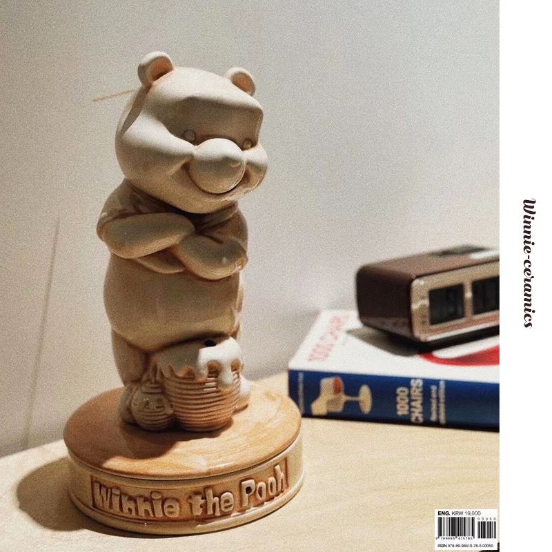 HEROCROSS正版经典小熊维尼陶瓷香薰炉雕像手办潮玩桌面摆件清货