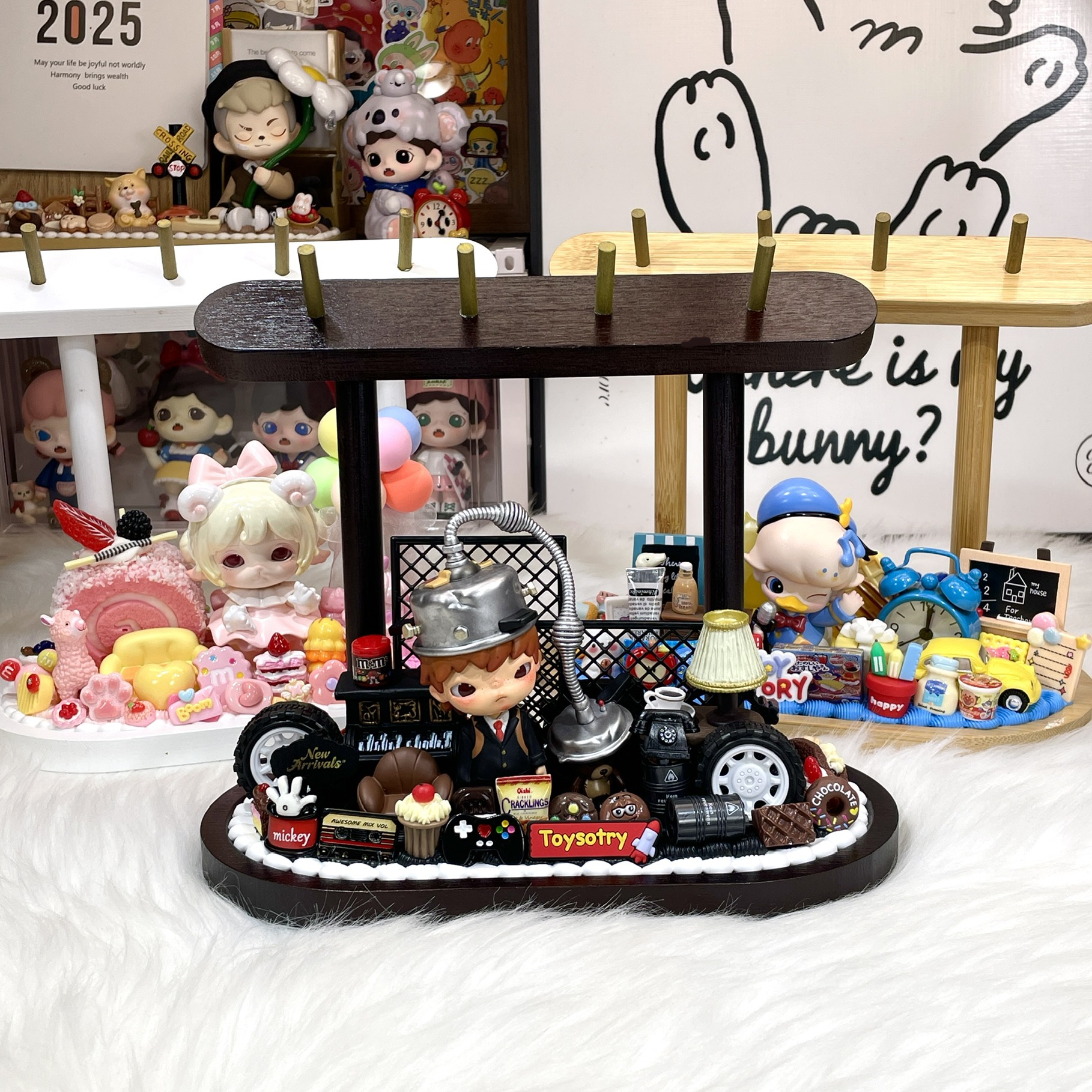 【主播现拆】饭团手工DIY奶油胶玄关支架
