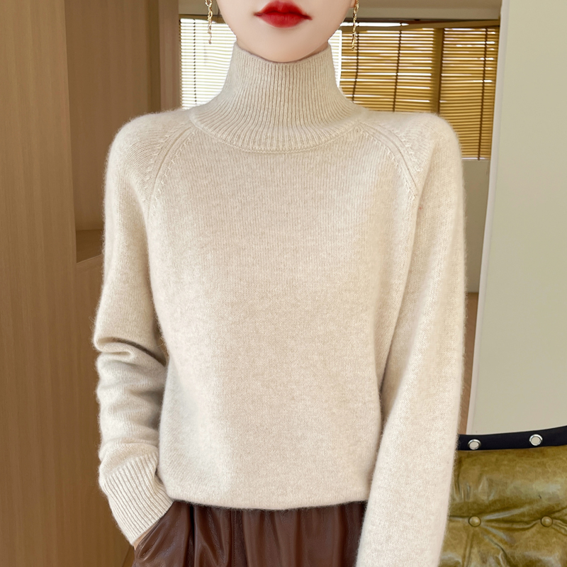 【一衣双领，可高领可中领】冬季插肩简约通勤针织衫LA CHAPELLE 