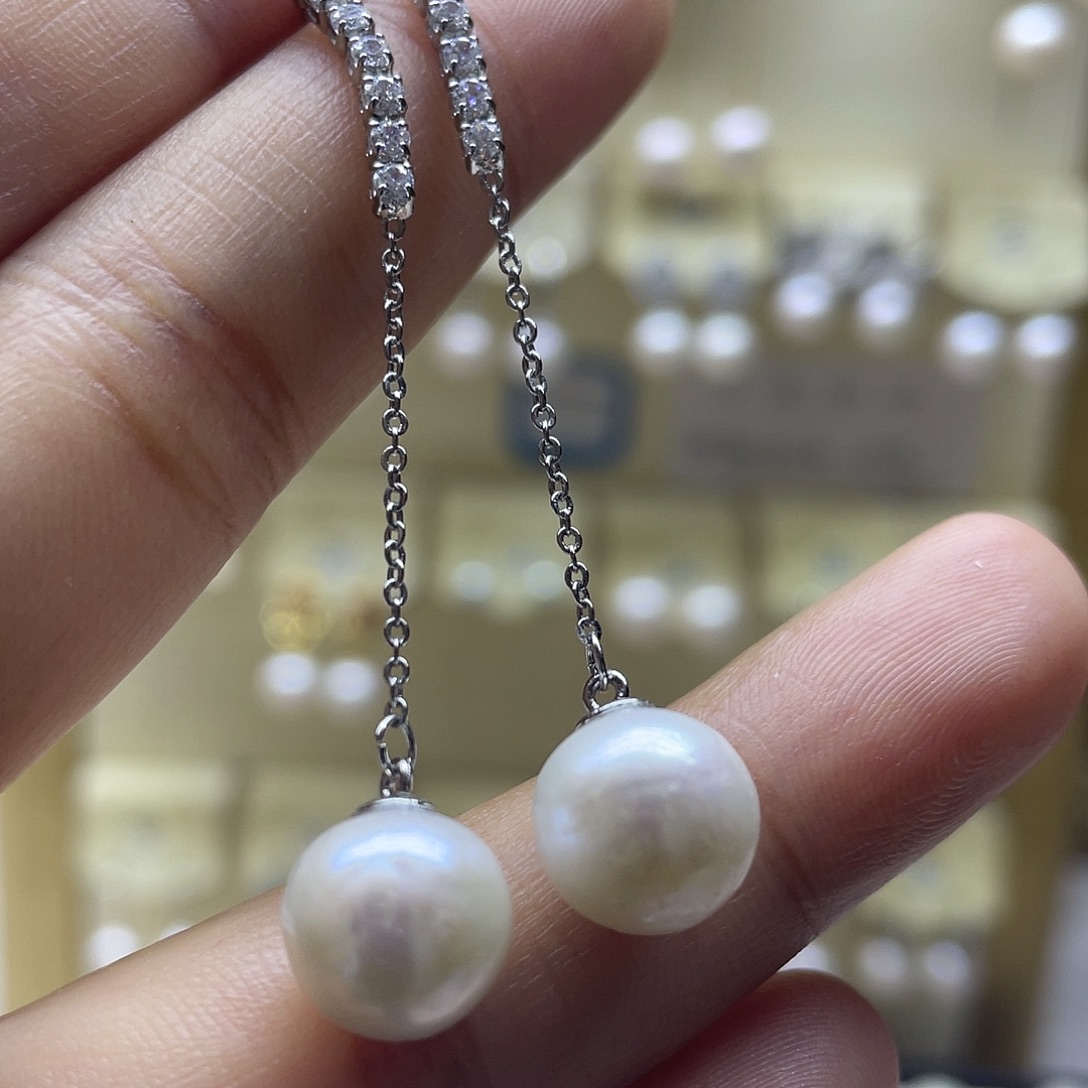 银S925镶嵌淡水珍珠颈饰