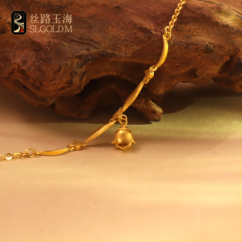 铃兰花微笑手链新疆异域风情民族文化疆派黄金珠宝纯金999