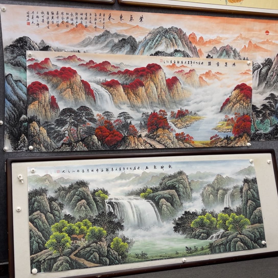 益***杰国画六尺鸿运当头画芯一幅