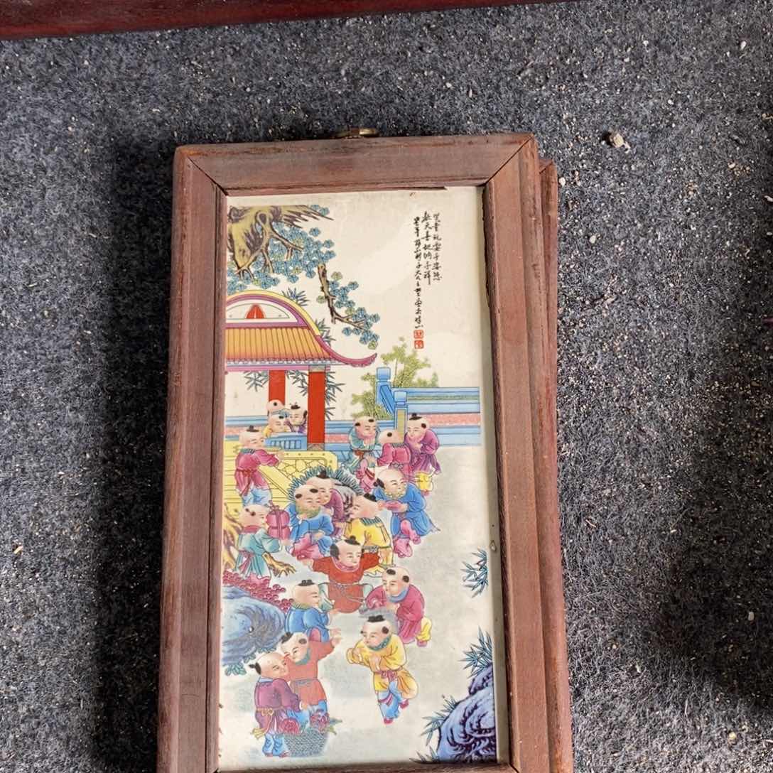瓷片景德镇瓷板画柴窑烧制30*16