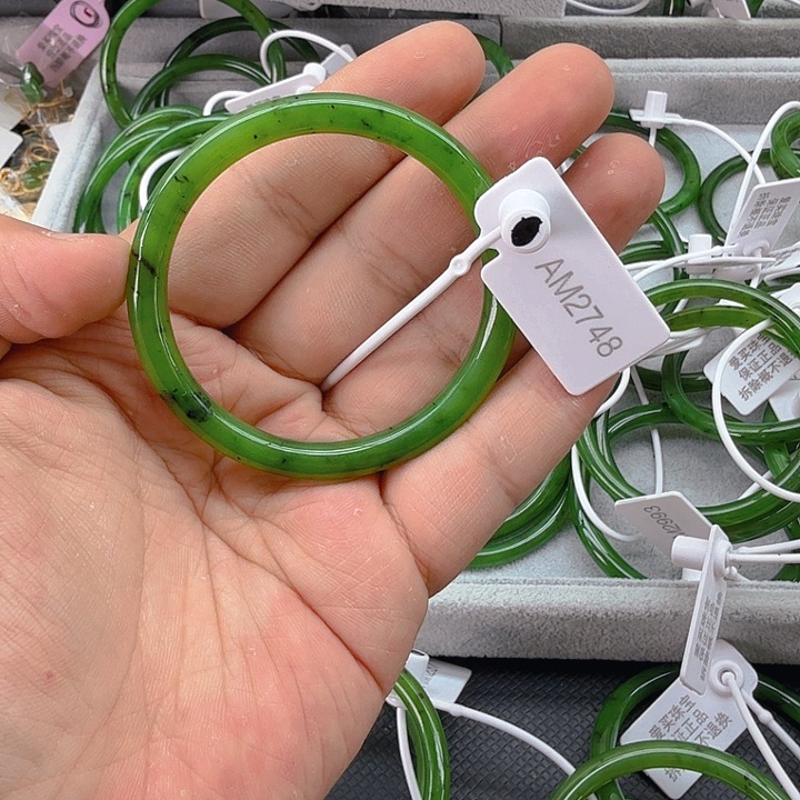 和田玉（碧玉）手镯未镶嵌53