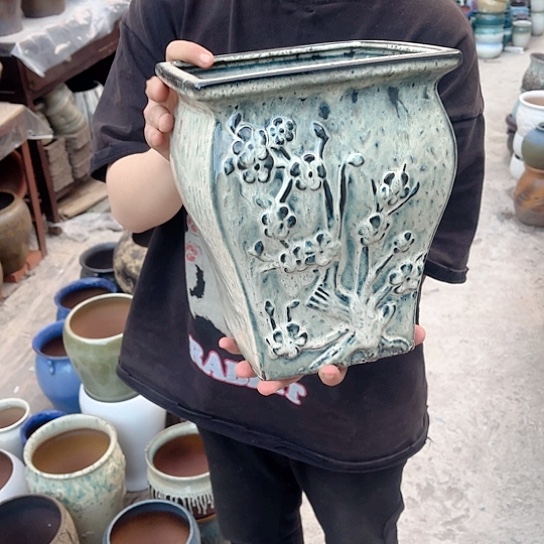 紫砂花盆高度24口径20