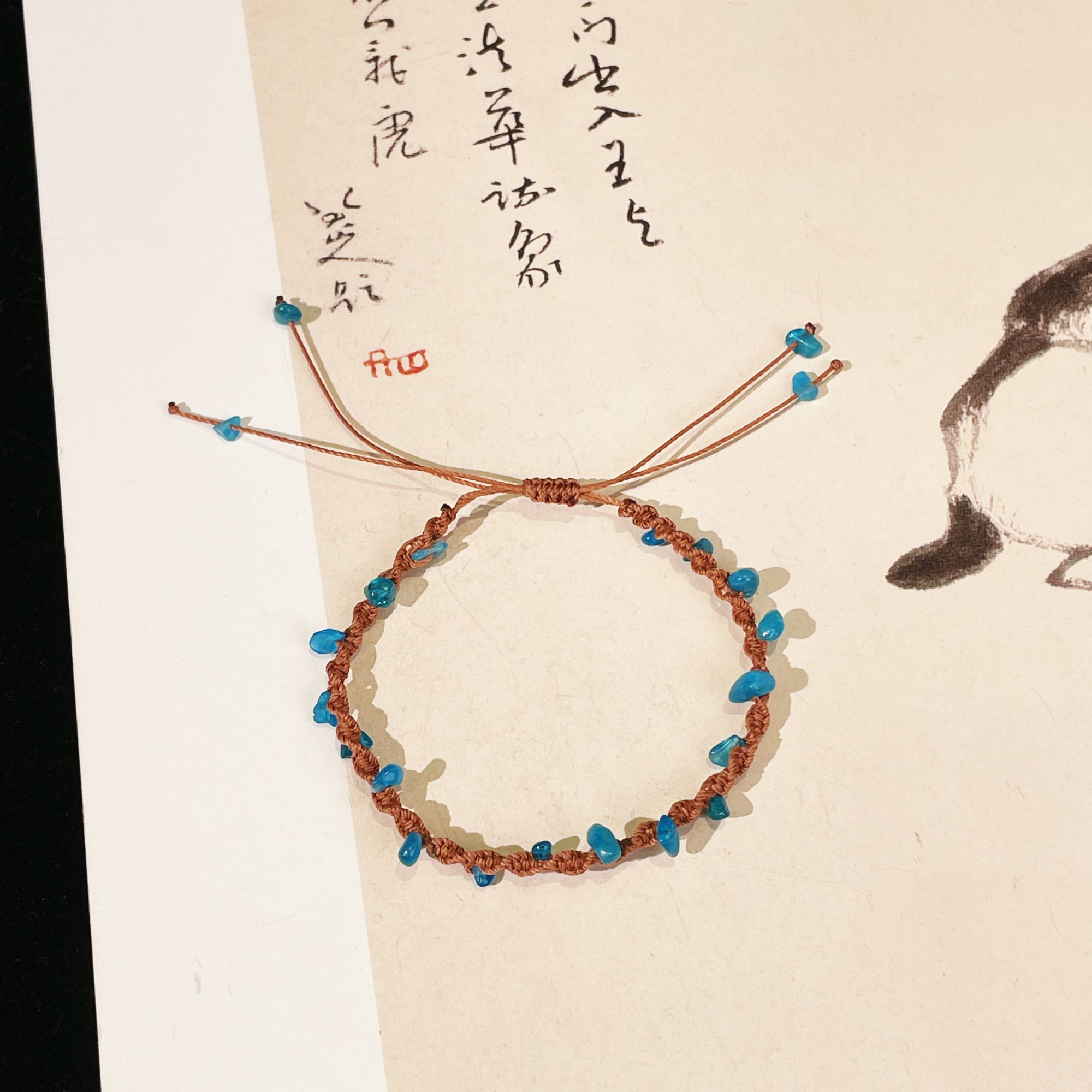 【云上雅岚】惊帆丨C20677-磷辉石手绳-随型-多样性发一件