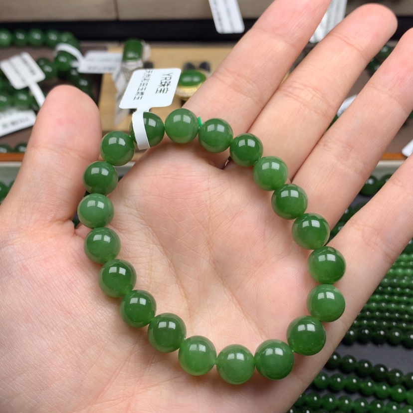【闪购商品】未镶嵌手串和田玉（碧玉）10m特价微瑕捡漏