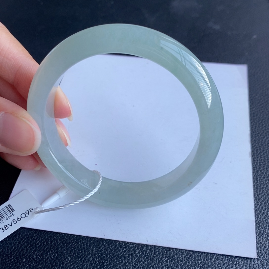 翡翠未镶嵌手镯56正圈