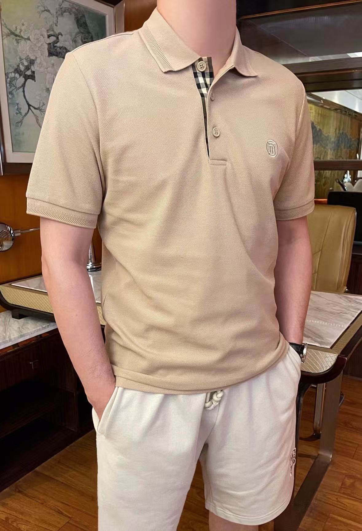 未使用 BURBERRY/博柏利 经典刺绣logo短袖polo T恤