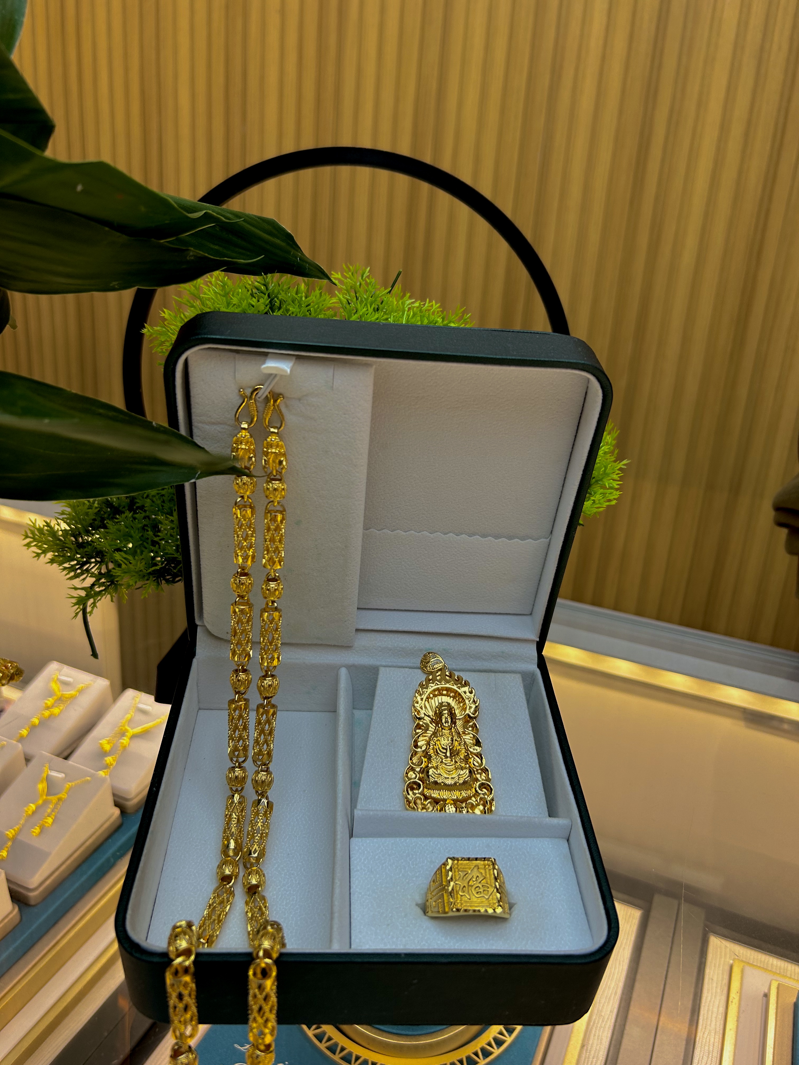 合金项链 合金材质 男士时尚竹节帝王项链套