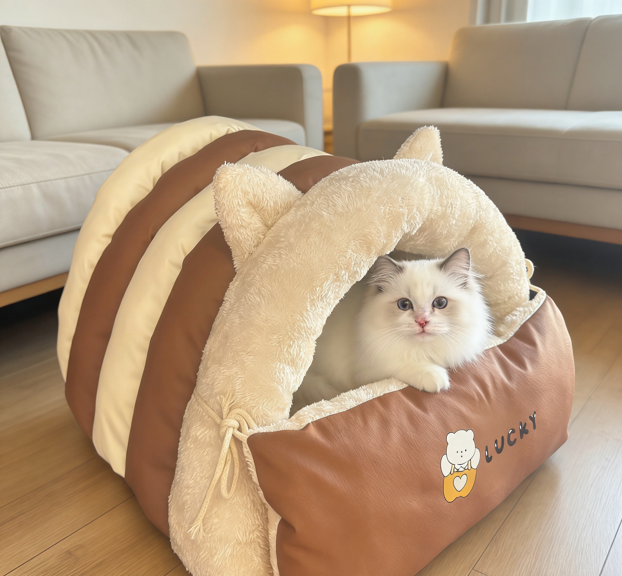 猫窝冬季保暖封闭式猫房子猫咪睡觉用帐篷猫屋四季通用可拆洗狗窝