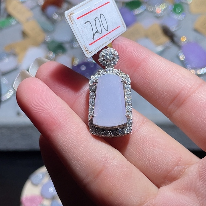 翡翠银S925镶嵌颈饰翡翠