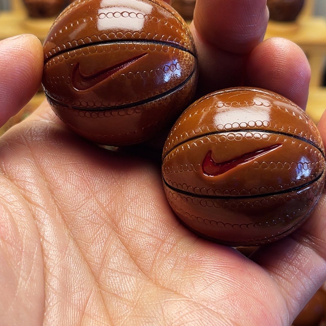 田***柜把件橄榄核篮球手球大尺