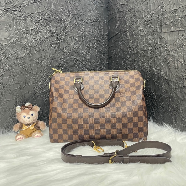 95新 LouisVuitton/路易威登 路易威登sp30棋盘格斜挎包