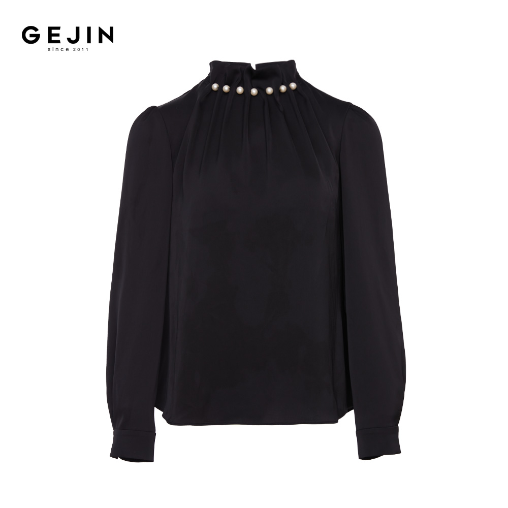 GEJIN/歌锦秋季新款时尚气质轻奢立领衬衣94425924591