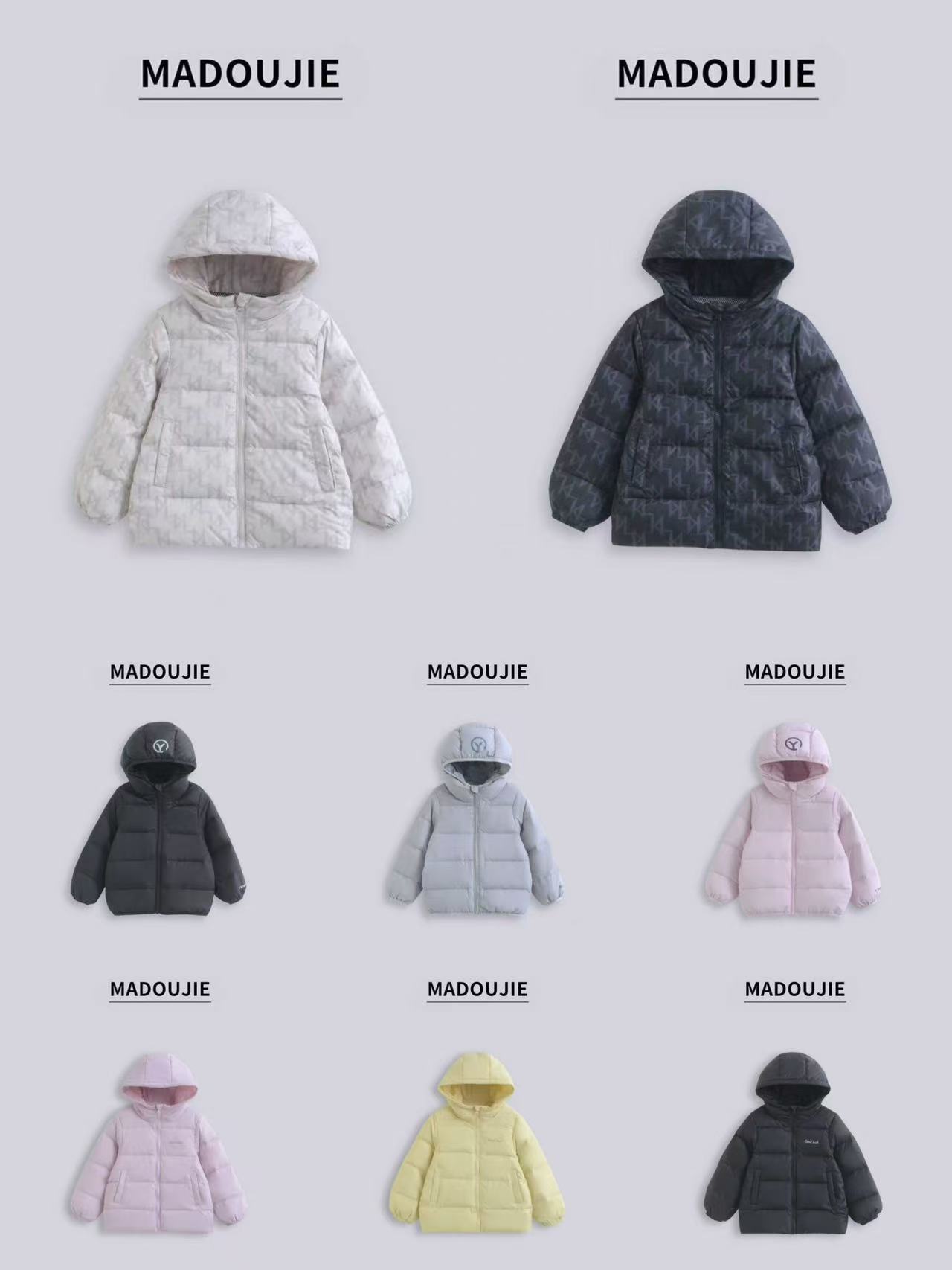 aa【纯色连帽】亲子款冬季童装新款中大童羽绒服