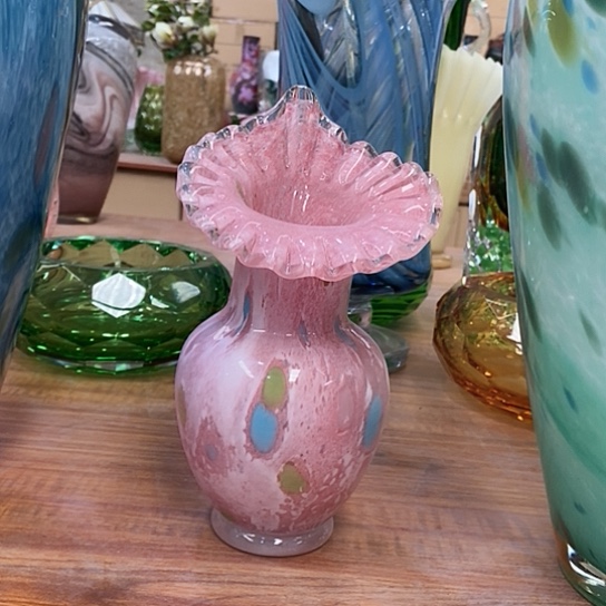 琉璃花瓶高20厘米口径5厘米