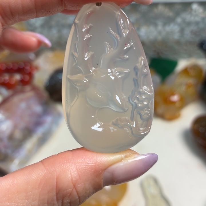 玛瑙/玉髓未镶嵌吊坠(不含链)