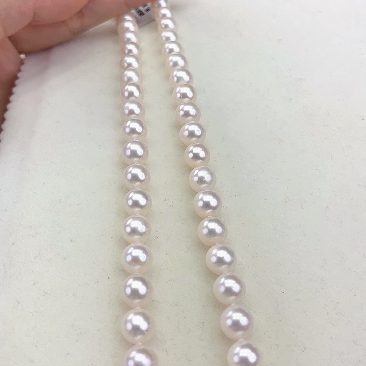 淡水珍珠颈饰银S925镶嵌8➕极光炫彩高品